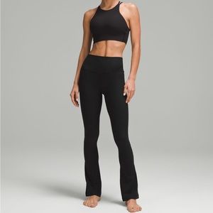 Align™ High-Rise Ribbed Mini-Flared Pant Regular In Black